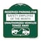 Signmission Reserved Parking for Safety Employee of the Month Unauthorized Vehicles Towed Away, GW-1818-23077 A-DES-GW-1818-23077 - alternate 1